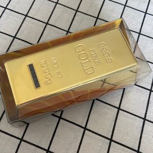 Gold Bar coin bank paper weight New with box